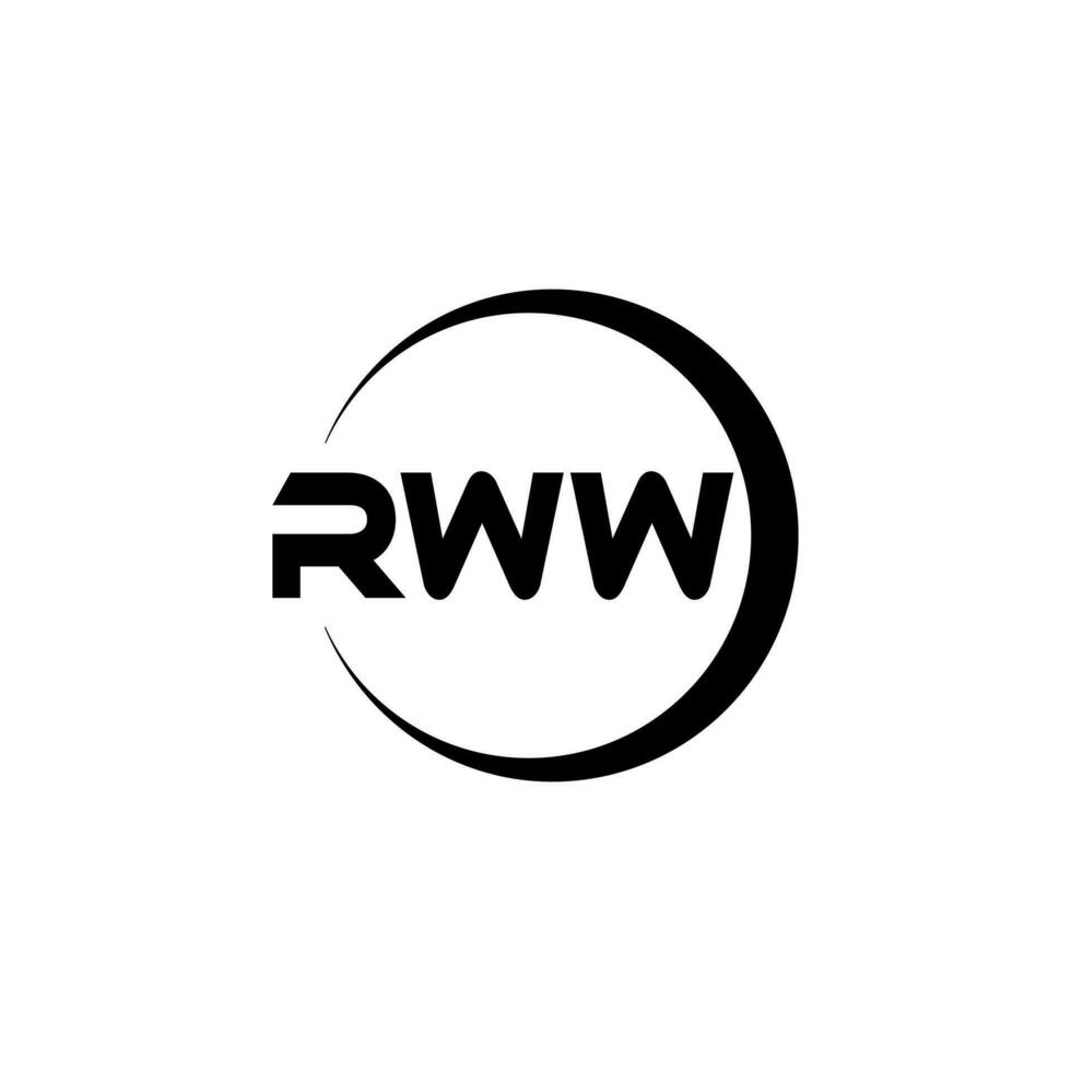 rww brev logotyp design, inspiration för en unik identitet. modern elegans och kreativ design. vattenmärke din Framgång med de slående detta logotyp. vektor