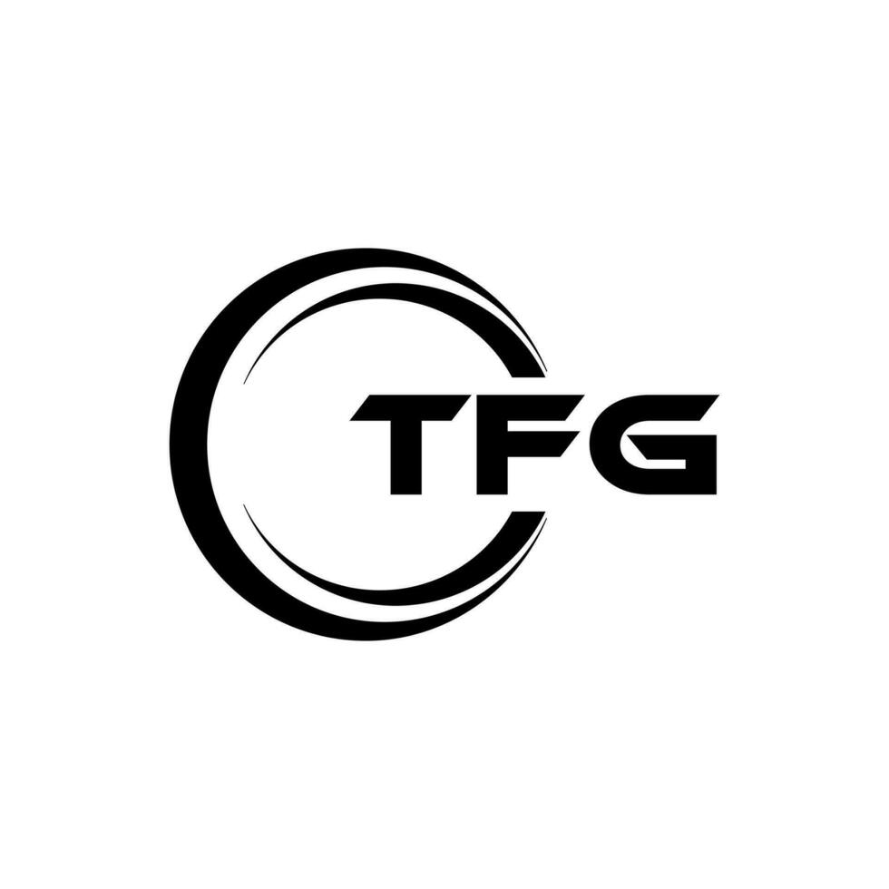 tfg brev logotyp design, inspiration för en unik identitet. modern elegans och kreativ design. vattenmärke din Framgång med de slående detta logotyp. vektor