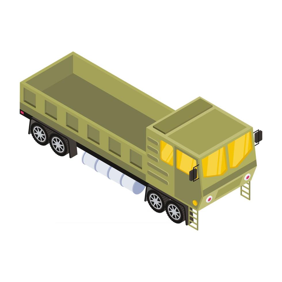 armébil och transport vektor