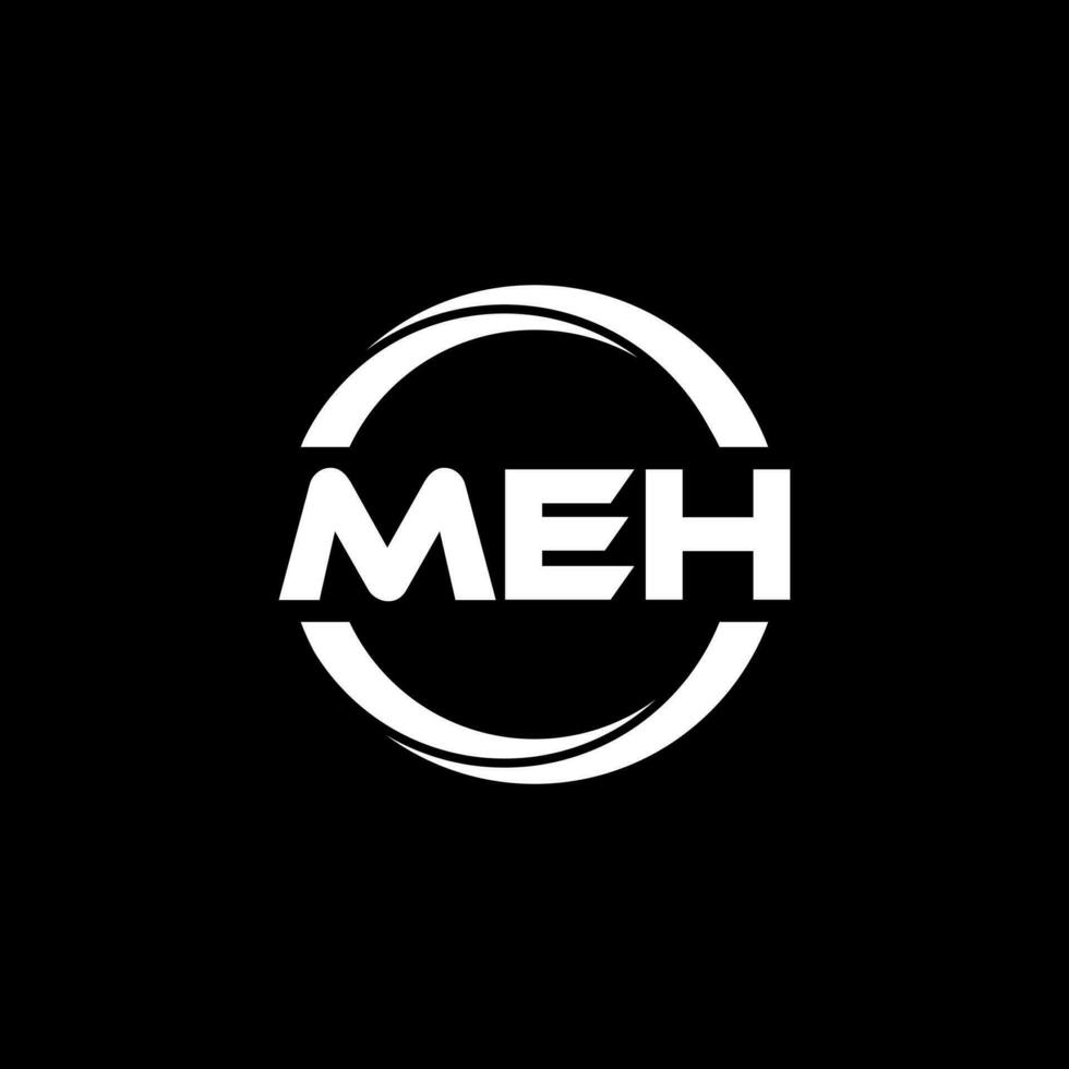 meh brev logotyp design, inspiration för en unik identitet. modern elegans och kreativ design. vattenmärke din Framgång med de slående detta logotyp. vektor