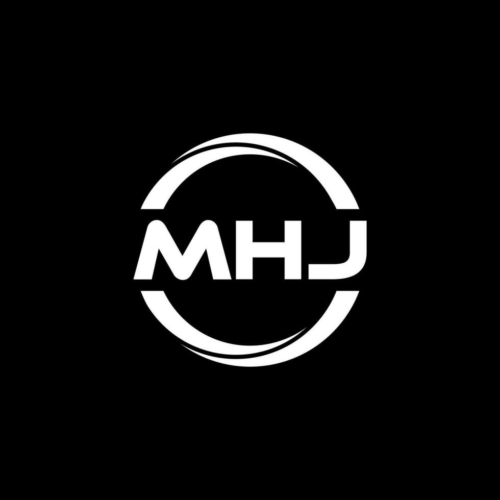 mhj brev logotyp design, inspiration för en unik identitet. modern elegans och kreativ design. vattenmärke din Framgång med de slående detta logotyp. vektor