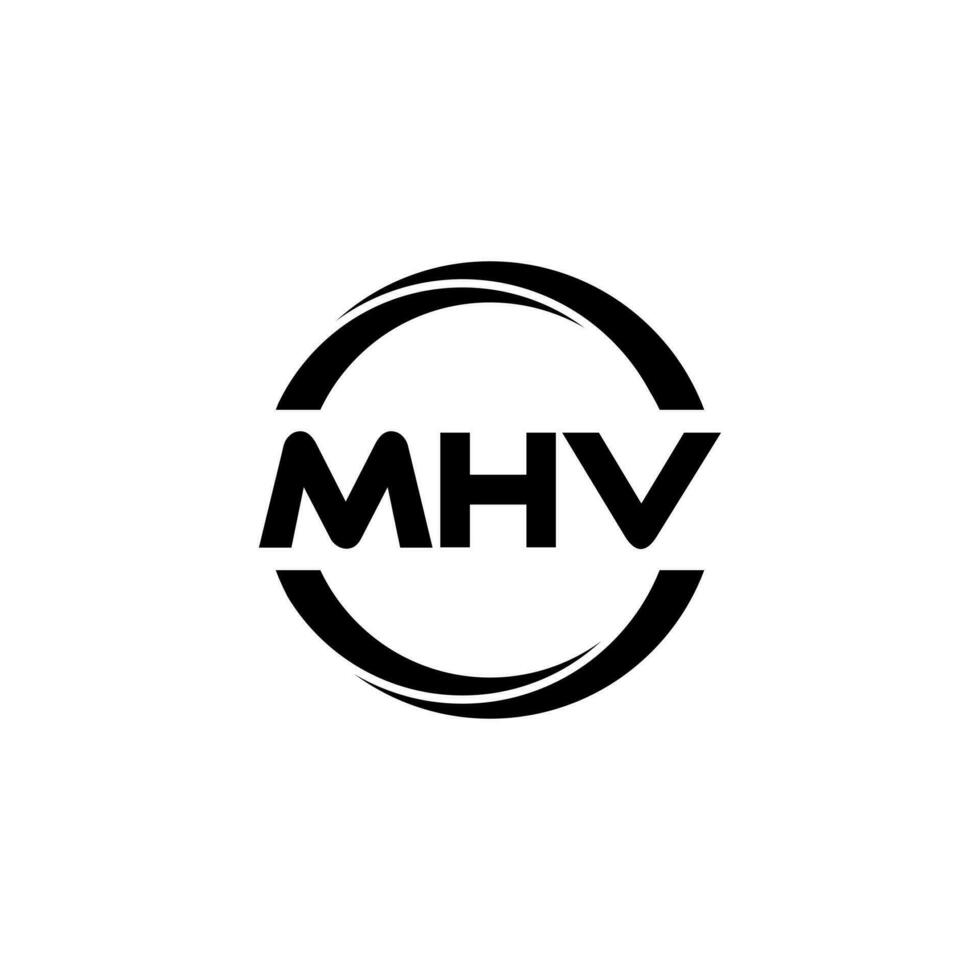 mhv Brief Logo Design, Inspiration zum ein einzigartig Identität. modern Eleganz und kreativ Design. Wasserzeichen Ihre Erfolg mit das auffällig diese Logo. vektor