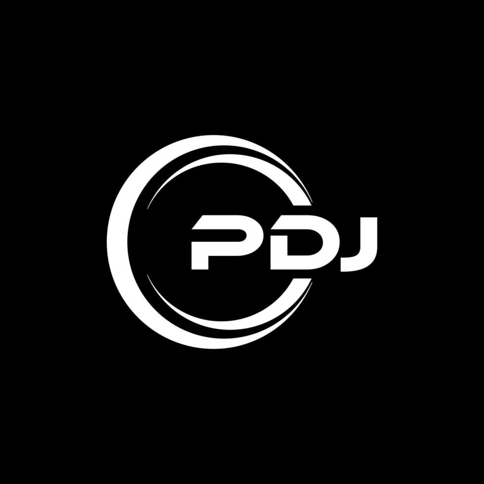 pdj Brief Logo Design, Inspiration zum ein einzigartig Identität. modern Eleganz und kreativ Design. Wasserzeichen Ihre Erfolg mit das auffällig diese Logo. vektor