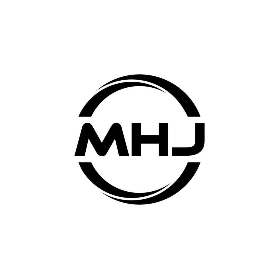 mhj brev logotyp design, inspiration för en unik identitet. modern elegans och kreativ design. vattenmärke din Framgång med de slående detta logotyp. vektor