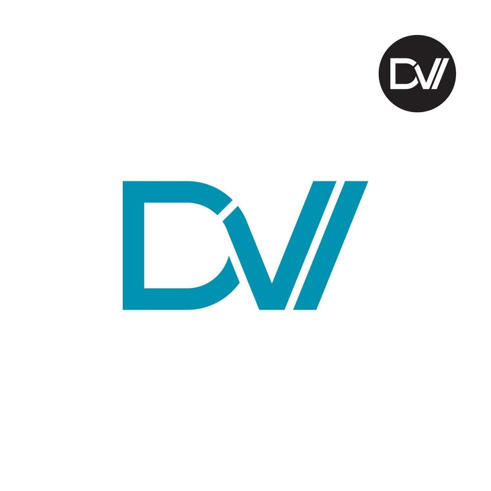 Brief dvi Monogramm Logo Design vektor