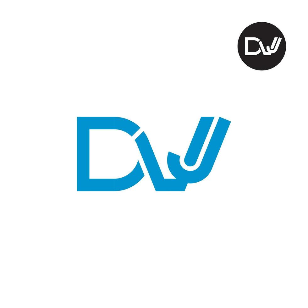 brev dvj monogram logotyp design vektor