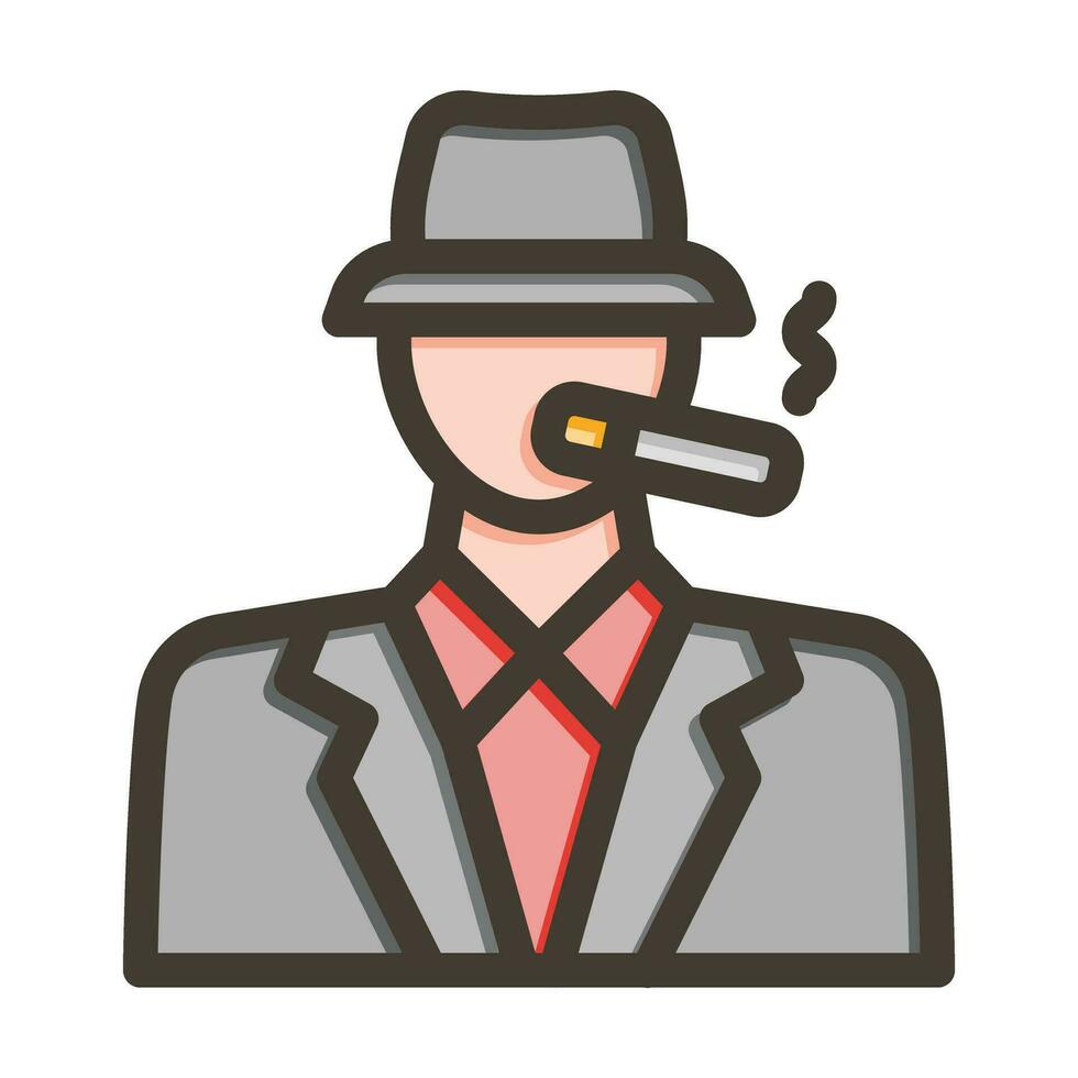 rökare vektor tjock linje fylld färger ikon för personlig och kommersiell använda sig av.