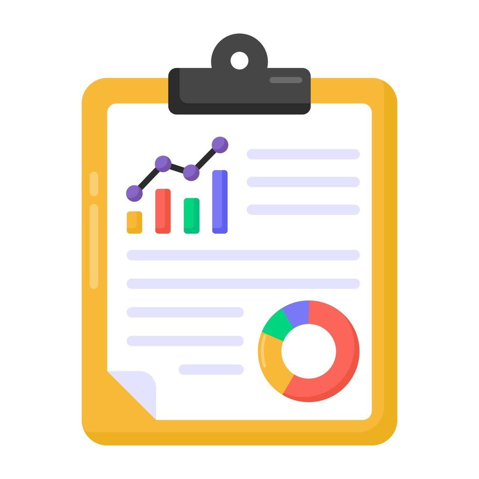 analytisk rapport och diagram vektor