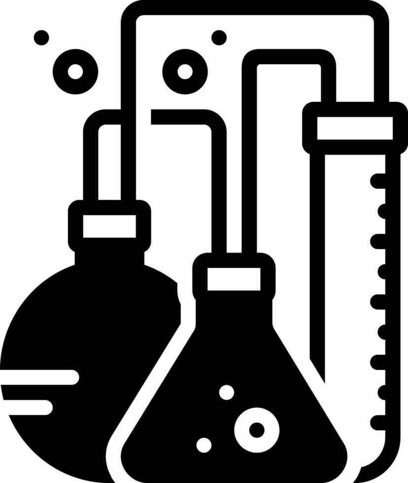 solide Symbol zum Laboratorien vektor