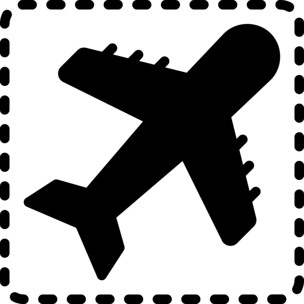 solide Symbol zum Flugzeug vektor