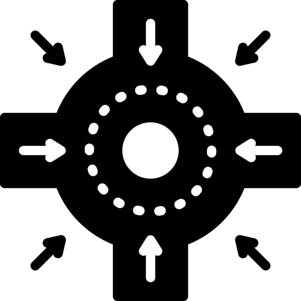 solide Symbol zum Überschneidung vektor