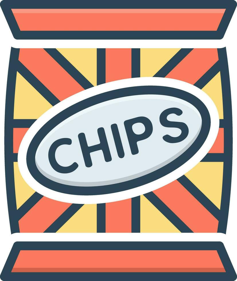 Farbe Symbol zum Chips vektor