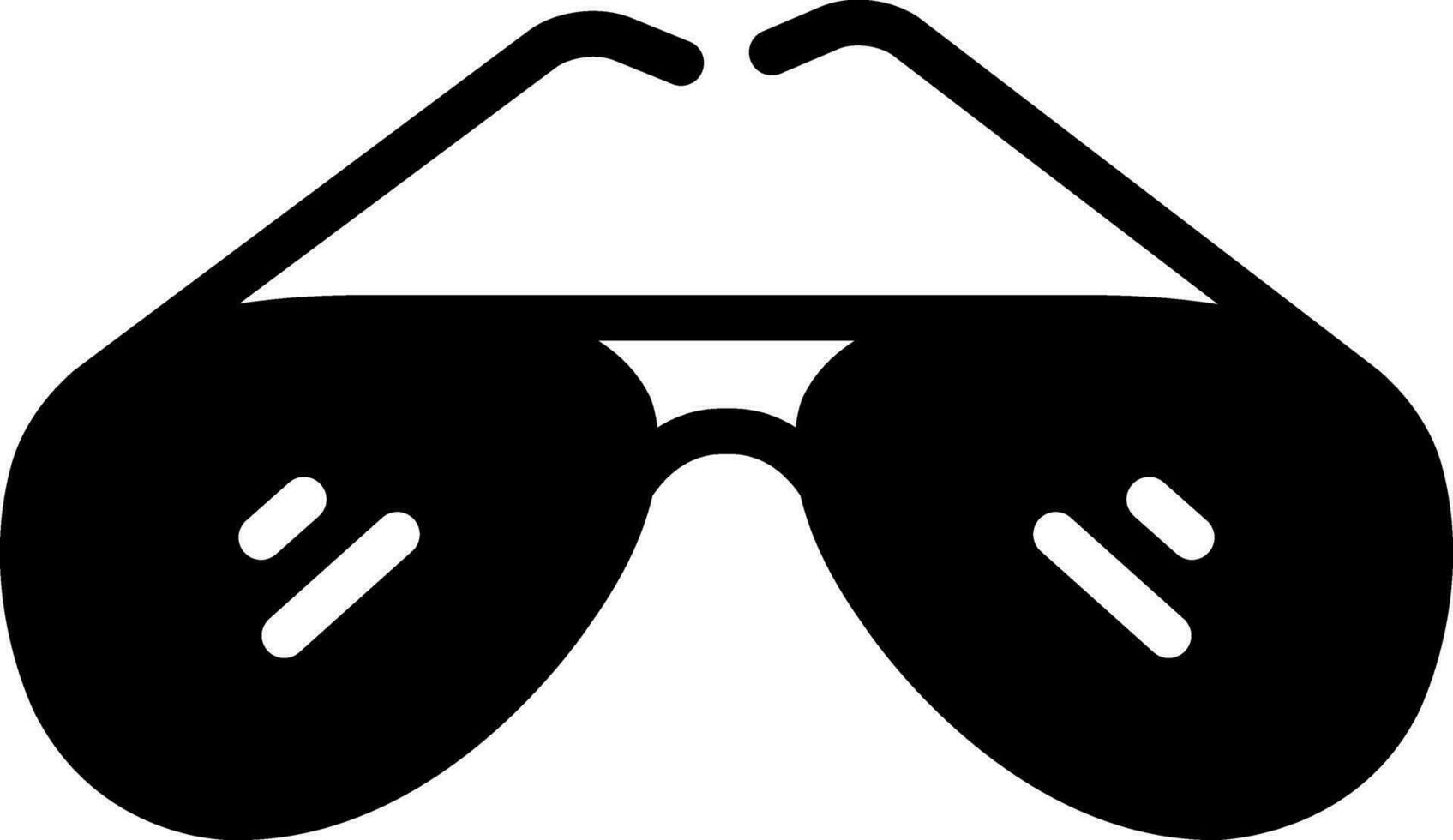 fast ikon för solglasögon vektor