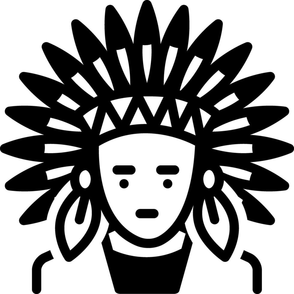 solide Symbol zum Apache vektor