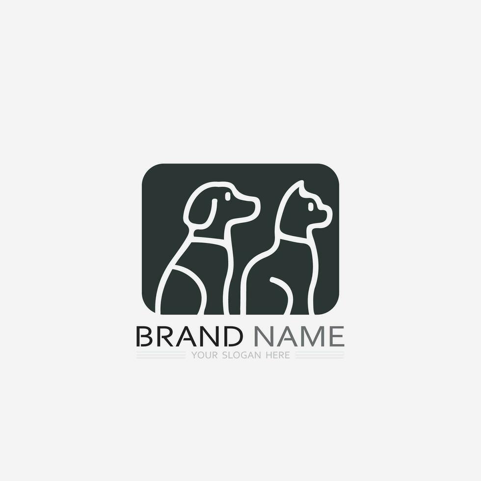 hund logotyp och ikon djur- vektor illustration design grafisk