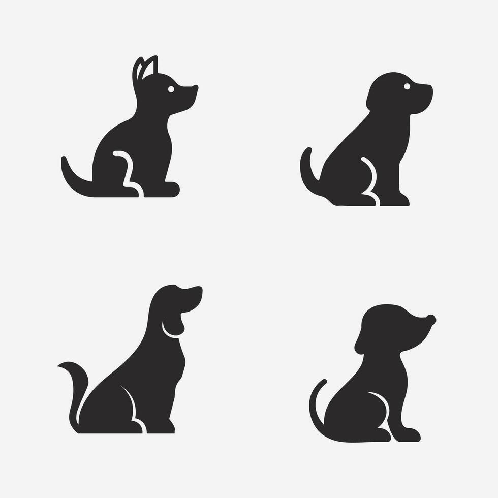 Hund Logo und Symbol Tier Vektor Illustration Design Grafik