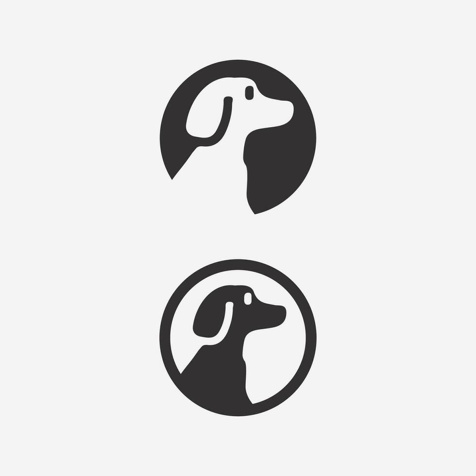 Hund Logo und Symbol Tier Vektor Illustration Design Grafik