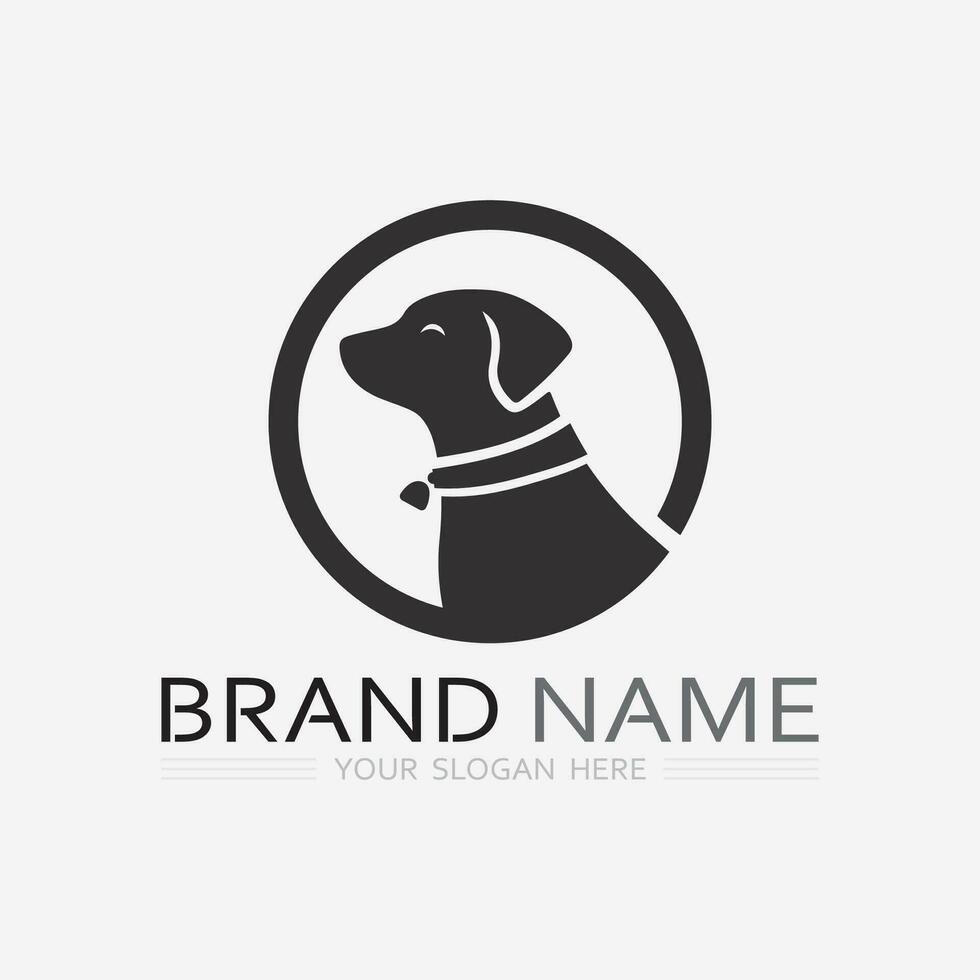 Hund Logo und Symbol Tier Vektor Illustration Design Grafik