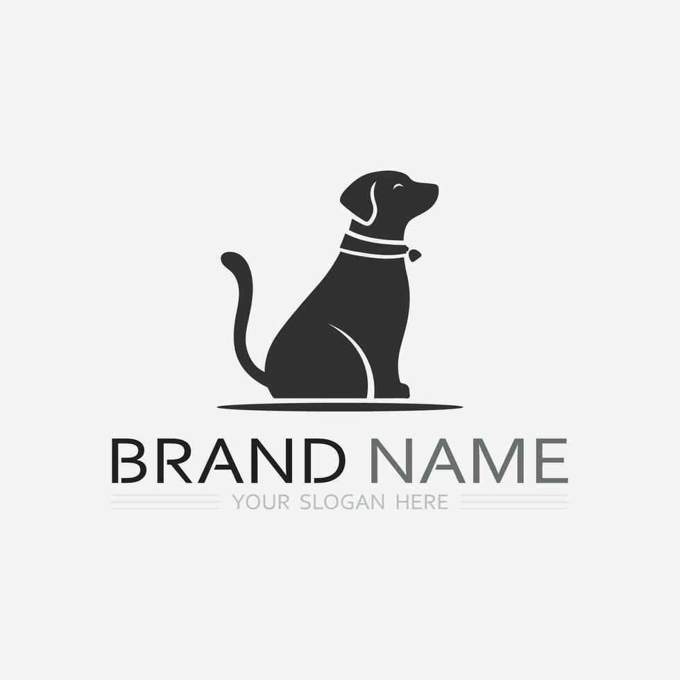 Hund Logo und Symbol Tier Vektor Illustration Design Grafik