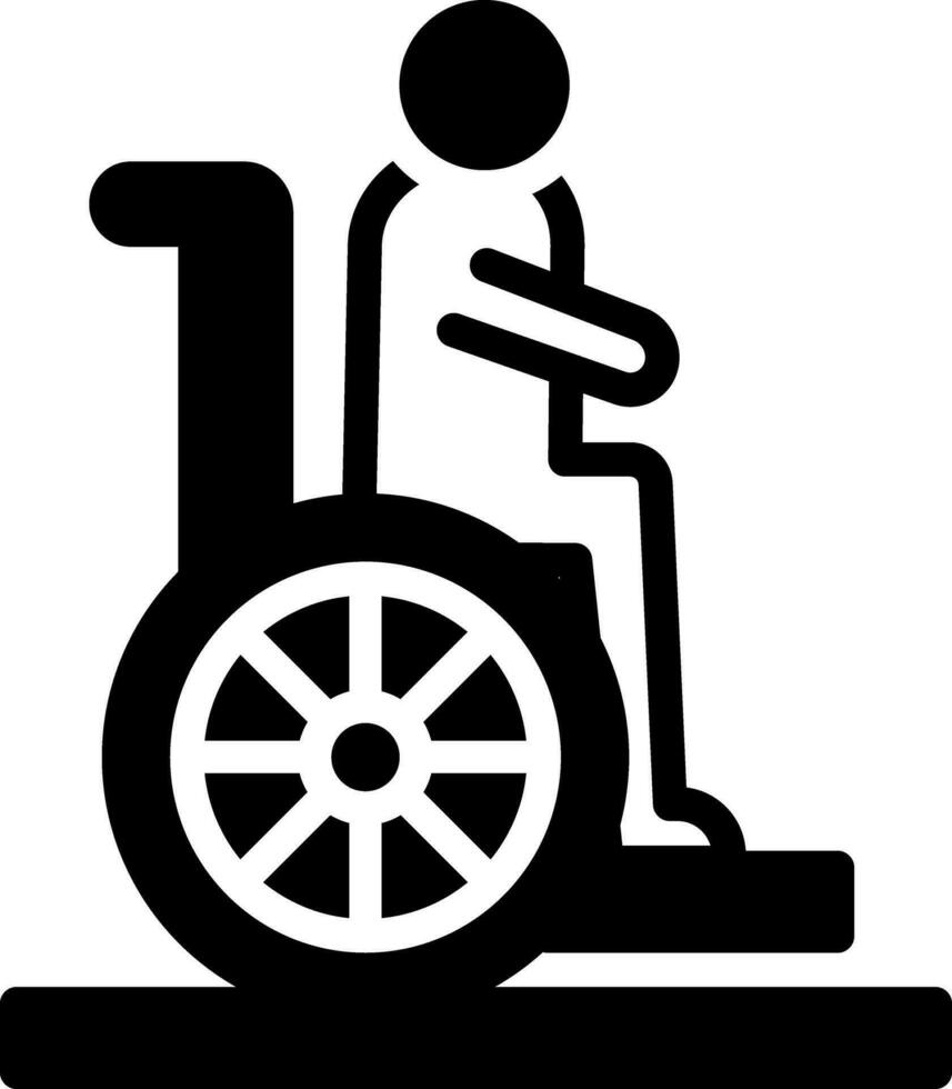 fast ikon för handikapp vektor