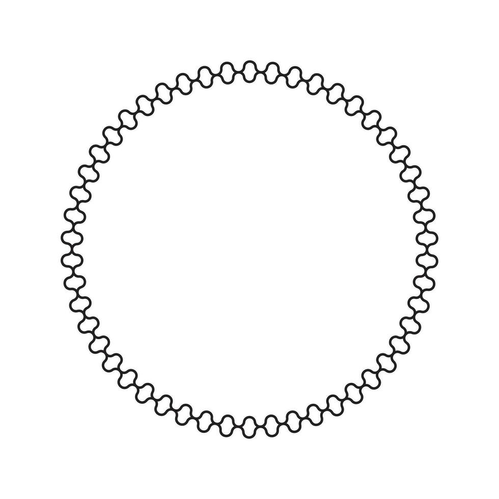 cirkel ram med linje stil 2 vektor