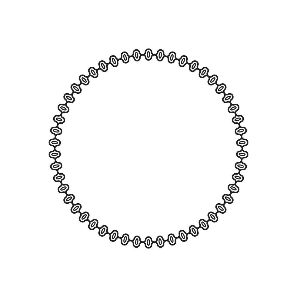 Kreis Rahmen mit Linie Stil 2 vektor