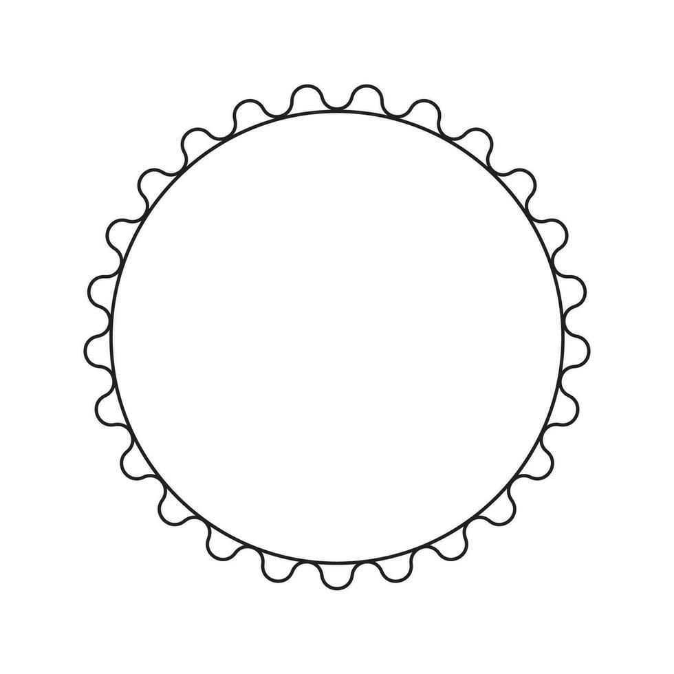 cirkel ram med linje stil 2 vektor