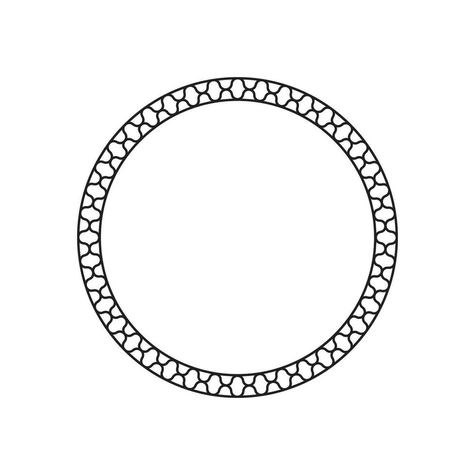 Kreis Rahmen mit Linie Stil 2 vektor