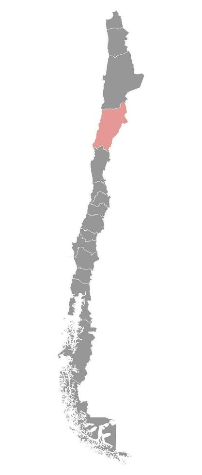 atacama område Karta, administrativ division av Chile. vektor