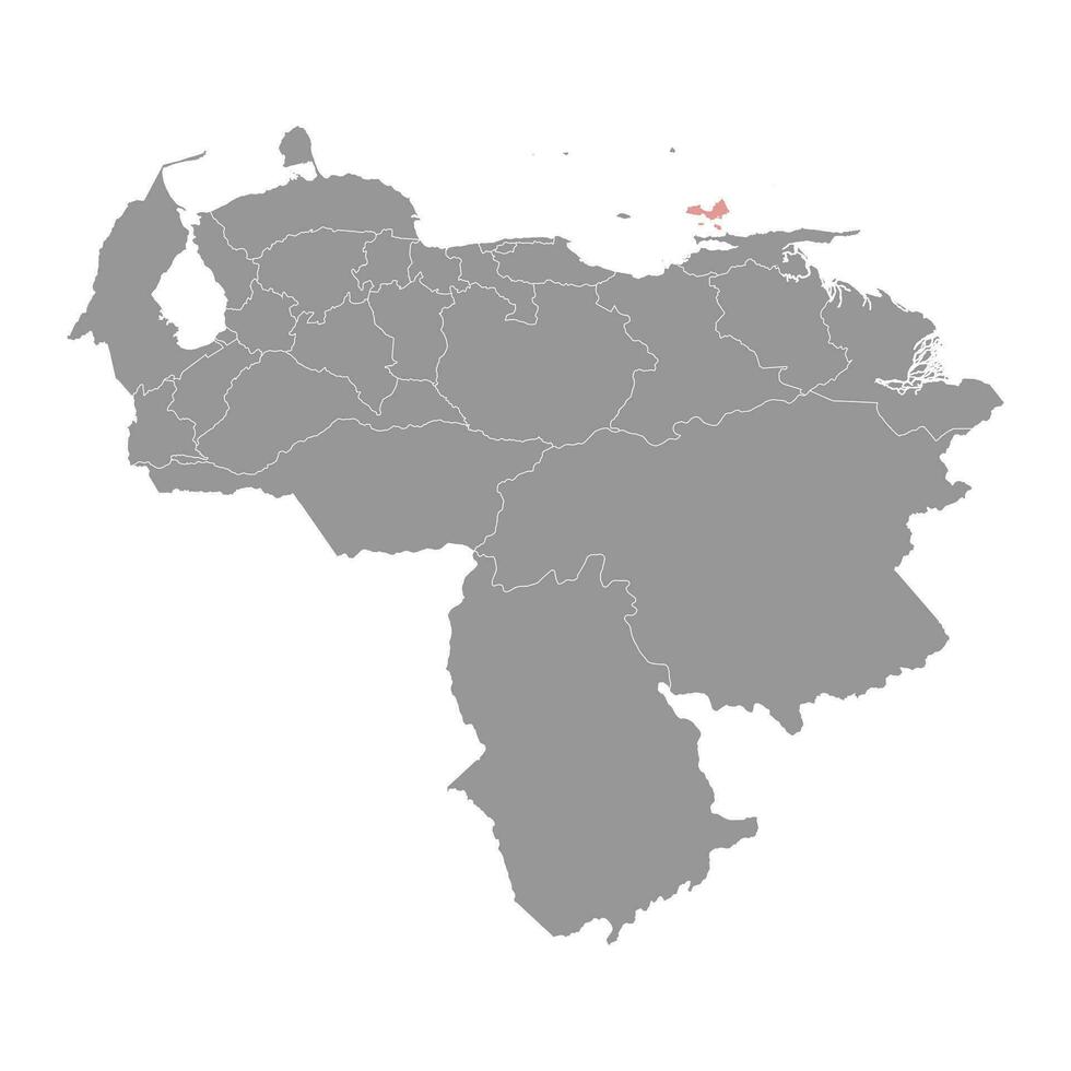 nueva Esparta Zustand Karte, administrative Aufteilung von Venezuela. vektor
