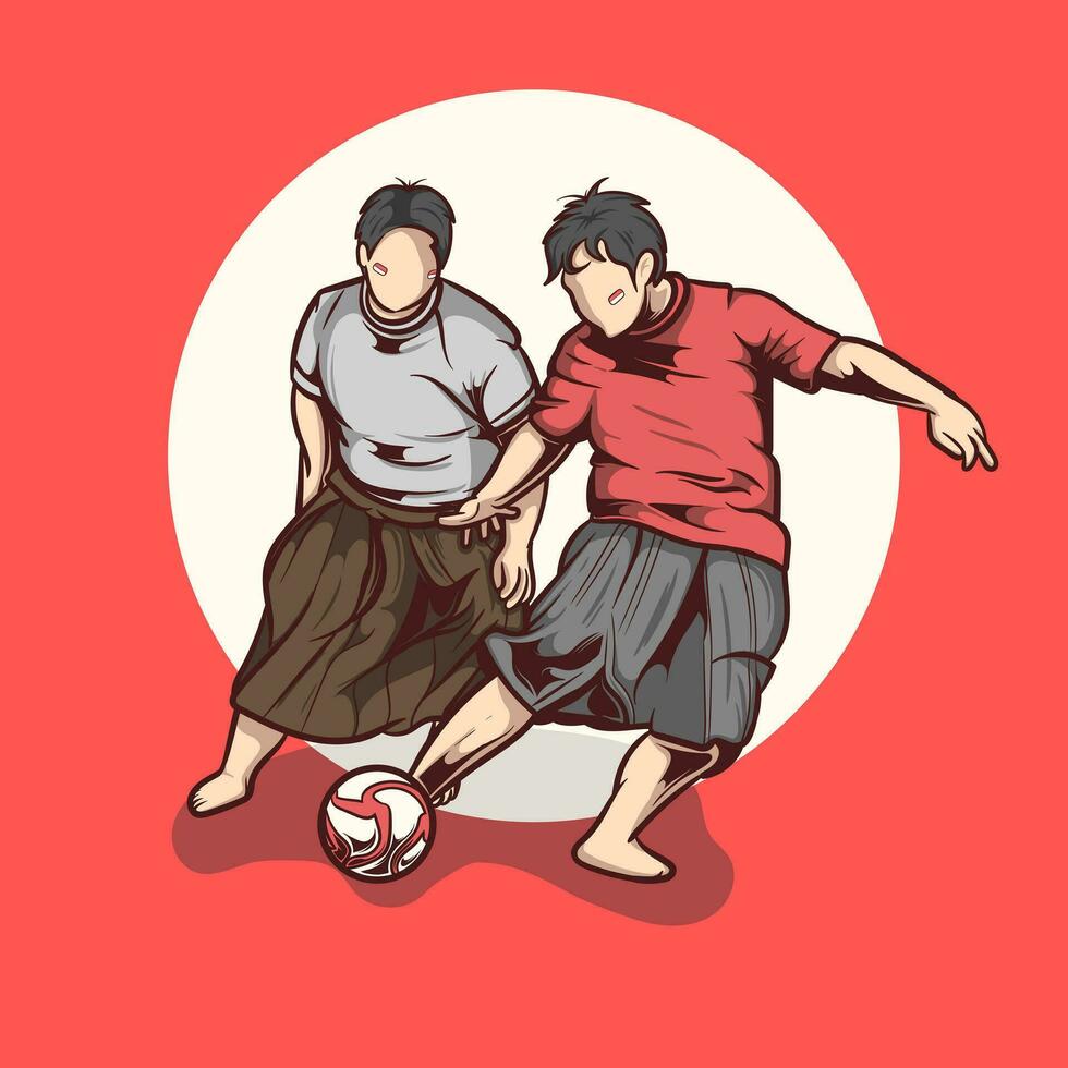 illustration av fotboll använder sig av izaar eller futah vektor