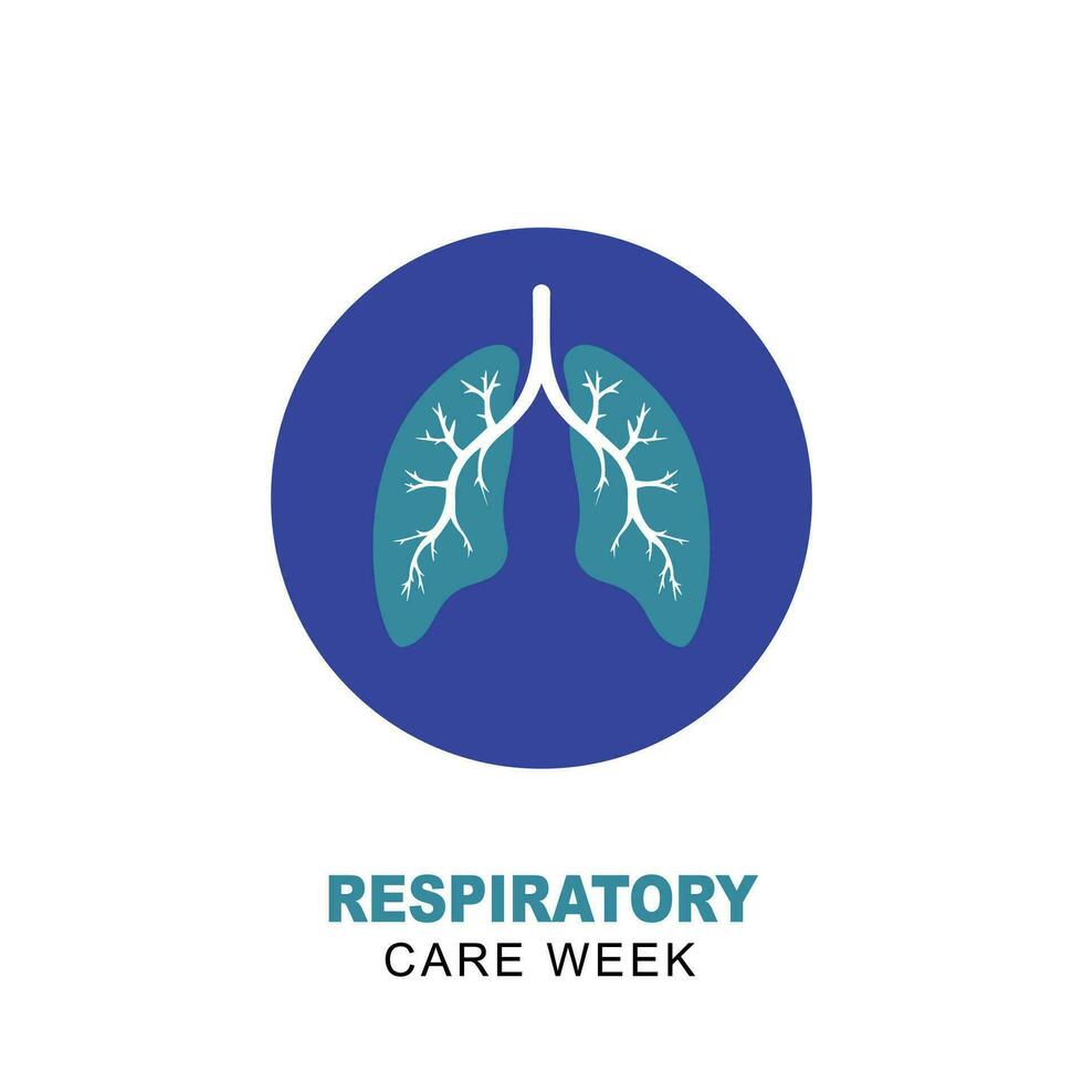 respiratorisk vård vecka bakgrund. vektor