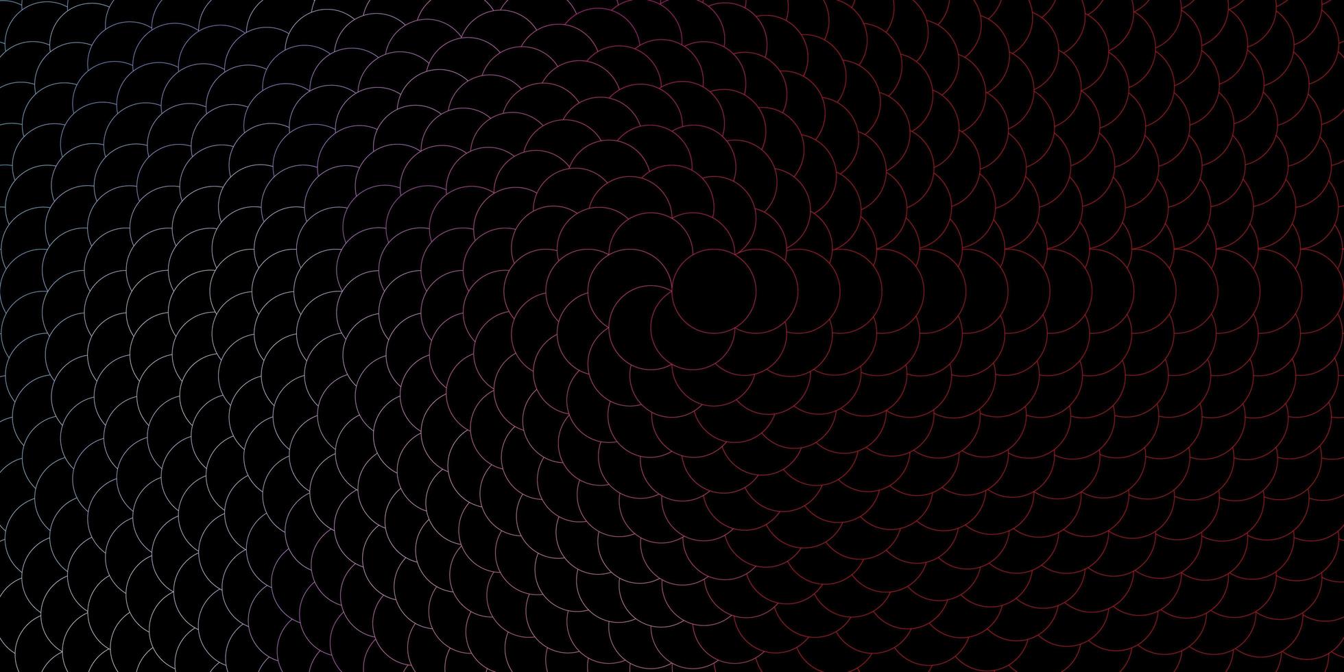 mörkblå, rött vektormönster med sfärer. vektor