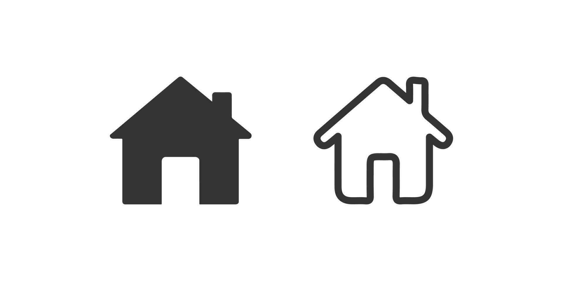 Web-Home-Symbol für Apps und Websites, Haussymbol, Home-Zeichen im Kreis oder Hauptseitensymbol in gefüllter, dünner Linie, Umriss- und Strichstil für Apps und Websites vektor
