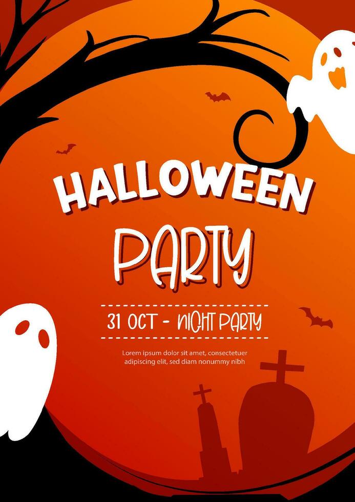 halloween fest inbjudningar eller hälsning kort bakgrund. halloween illustration mall för baner, affisch, flygblad, försäljning, och Allt design. vektor