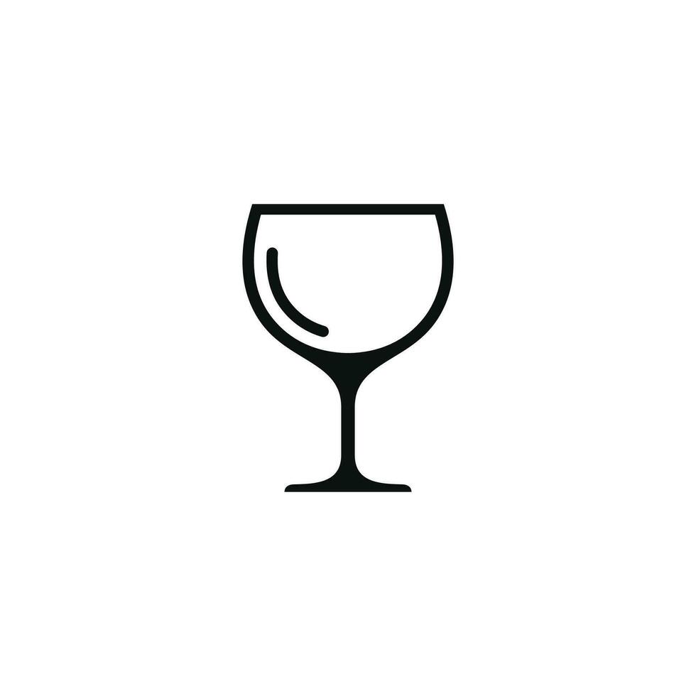 Wein Glas Symbol isoliert auf Weiß Hintergrund vektor