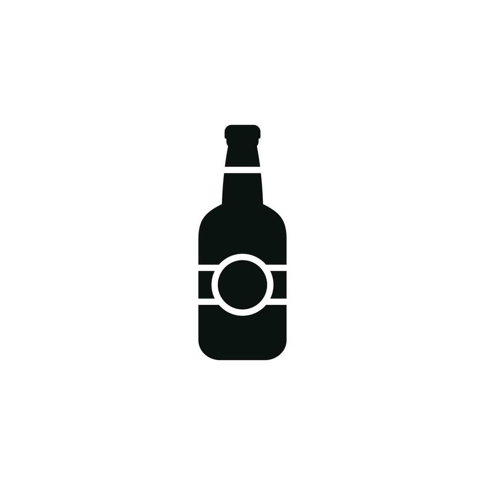 öl flaska ikon isolerat på vit bakgrund vektor