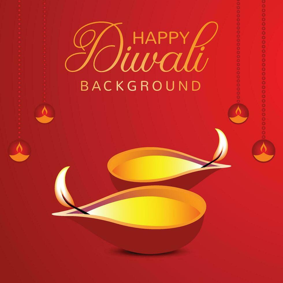 Lycklig diwali illustration bakgrund design. vektor