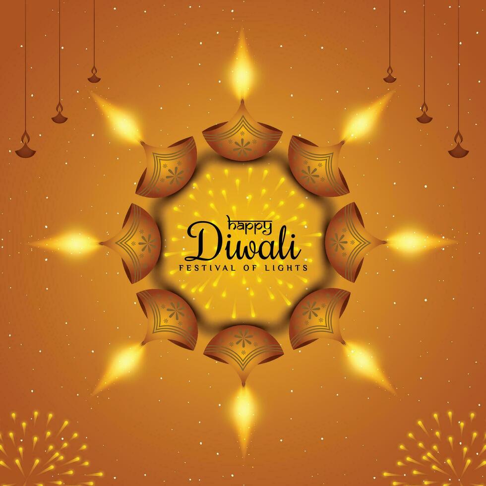 Lycklig diwali illustration bakgrund design. vektor