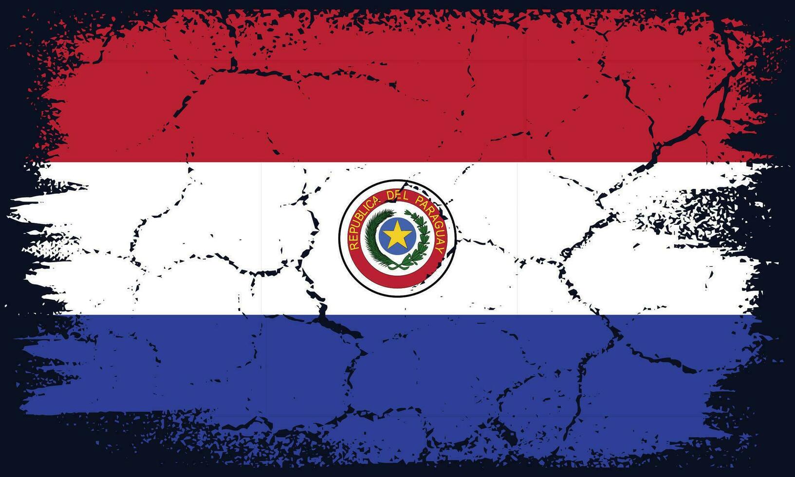 kostenlos Vektor eben Design Grunge Paraguay Flagge Hintergrund