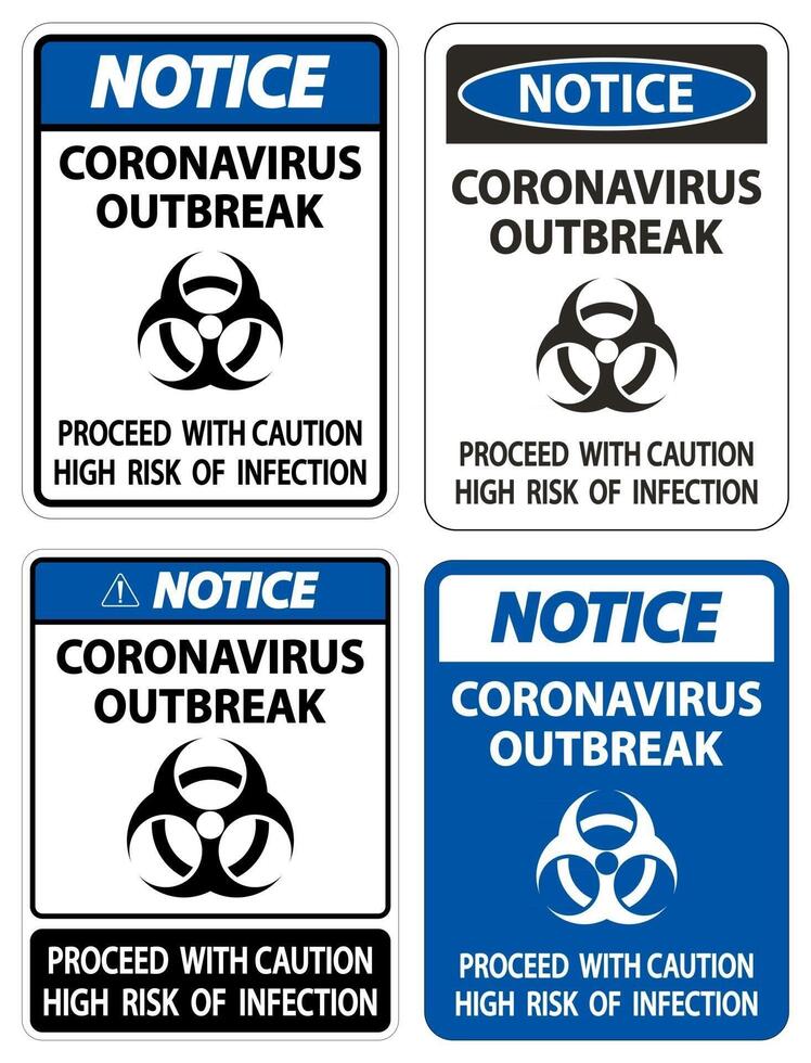 den Ausbruch des Coronavirus bemerken vektor