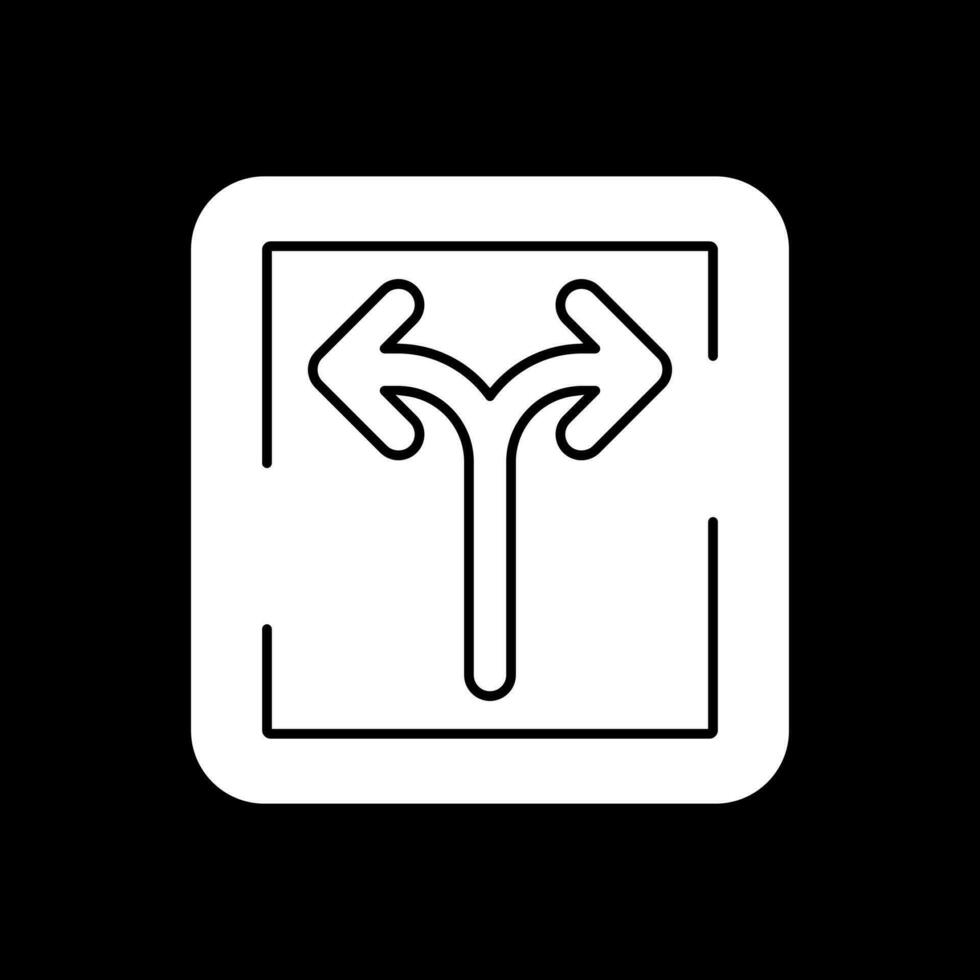 zwei Weg Vektor Symbol Design