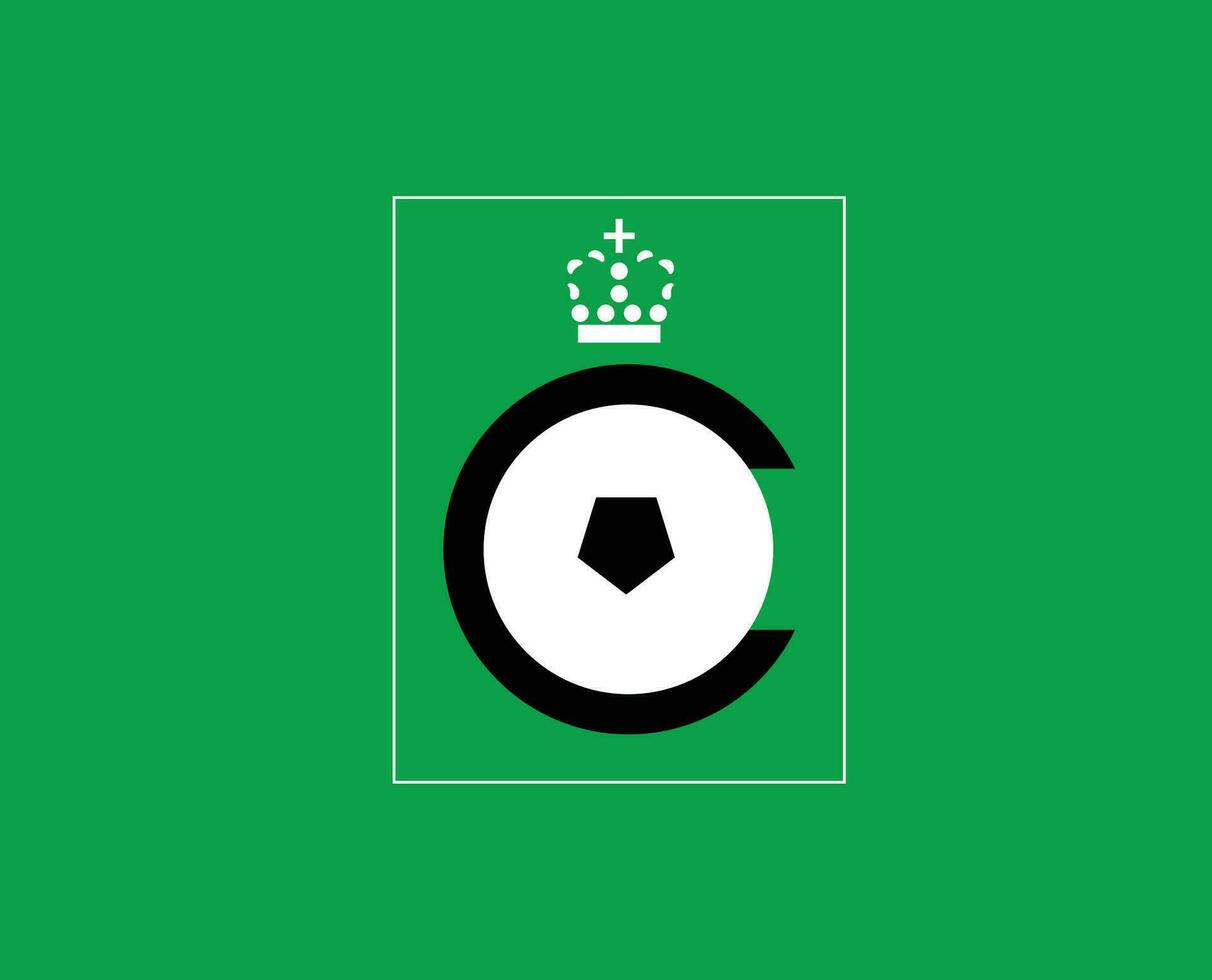 cercle brugge klubb symbol logotyp belgien liga fotboll abstrakt design vektor illustration med grön bakgrund