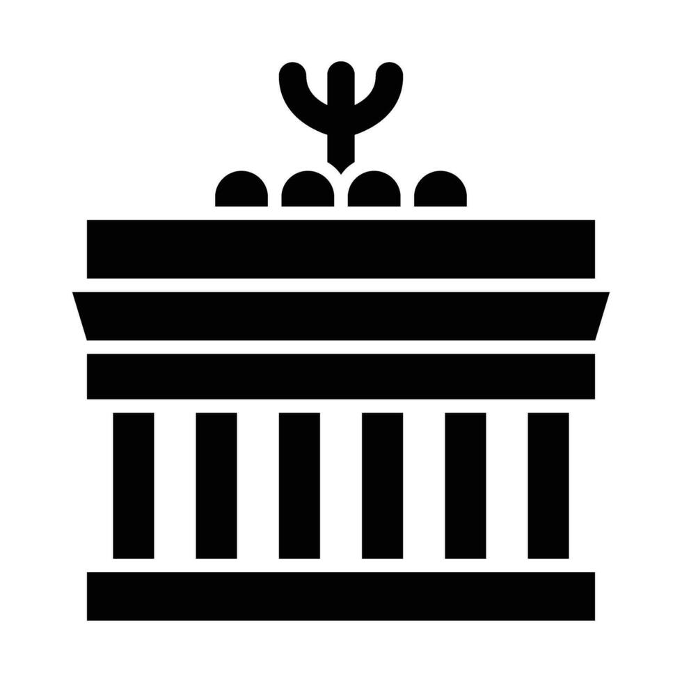 Brandenburg Tor Vektor Glyphe Symbol zum persönlich und kommerziell verwenden.