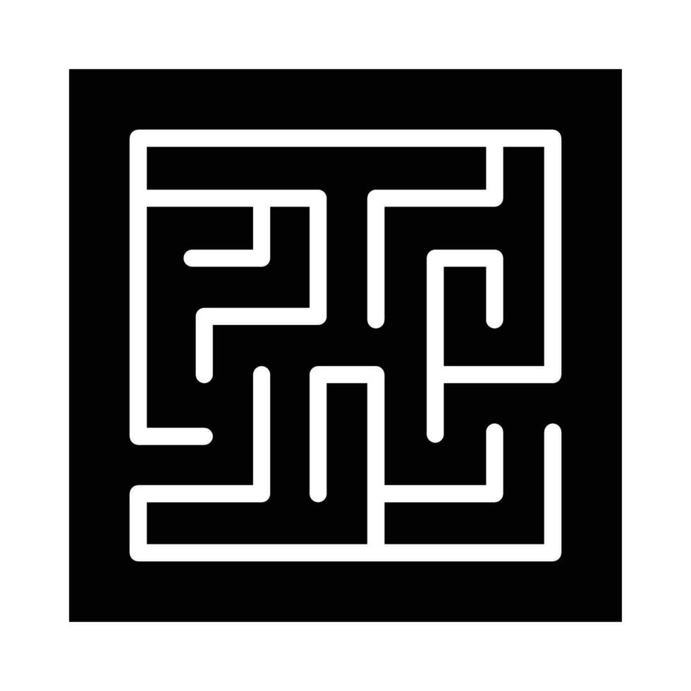 Labyrinth Vektor Glyphe Symbol zum persönlich und kommerziell verwenden.