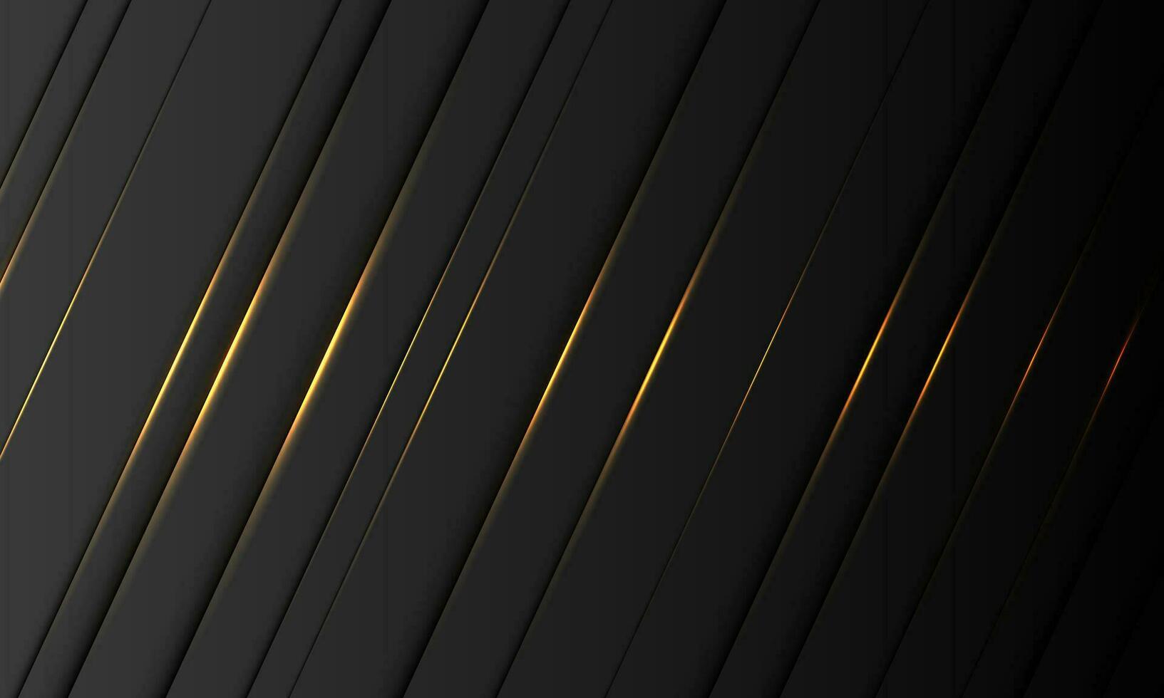 abstrakt grau metallisch schwarz Schatten Gold Licht Schrägstrich dynamisch geometrisch Design modern Luxus futuristisch Hintergrund Vektor