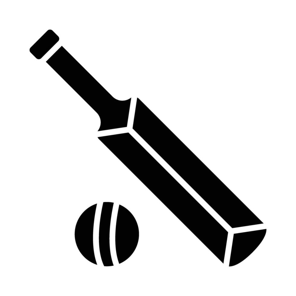 Kricket Kit Vektor Glyphe Symbol zum persönlich und kommerziell verwenden.