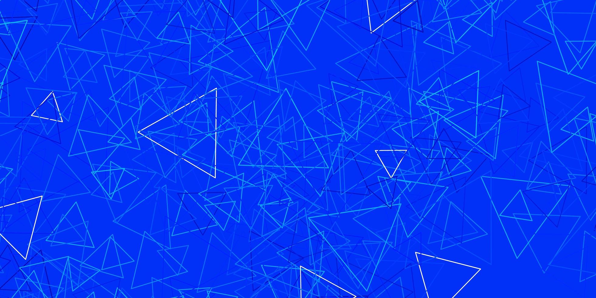 mörkblå vektorlayout med triangelformer. vektor