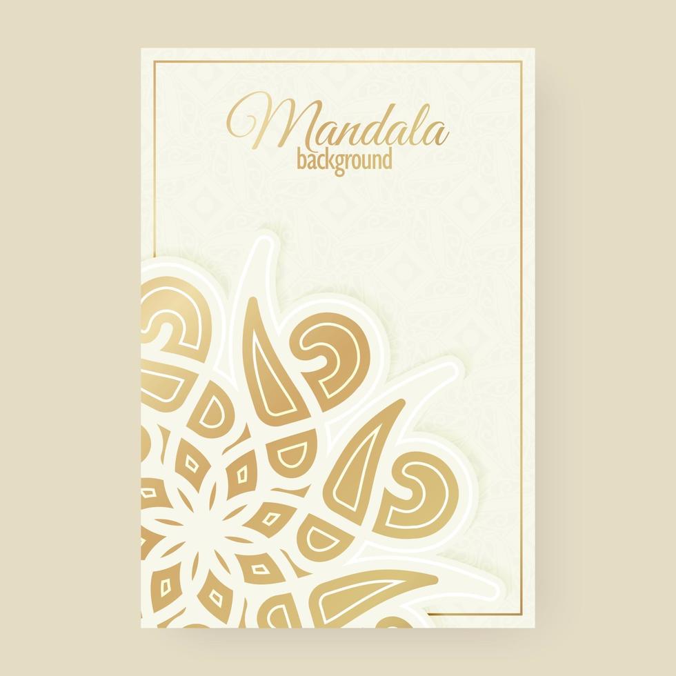 Luxus-Grußkarte im Mandala-Stil vektor