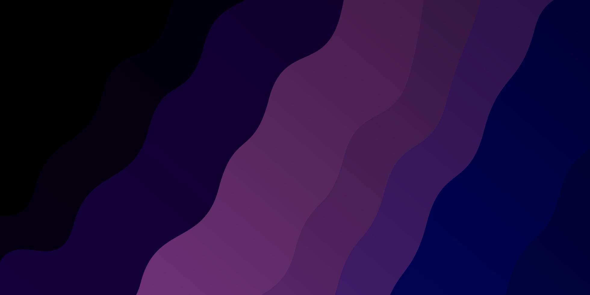 mörkrosa, blå vektormönster med kurvor. vektor